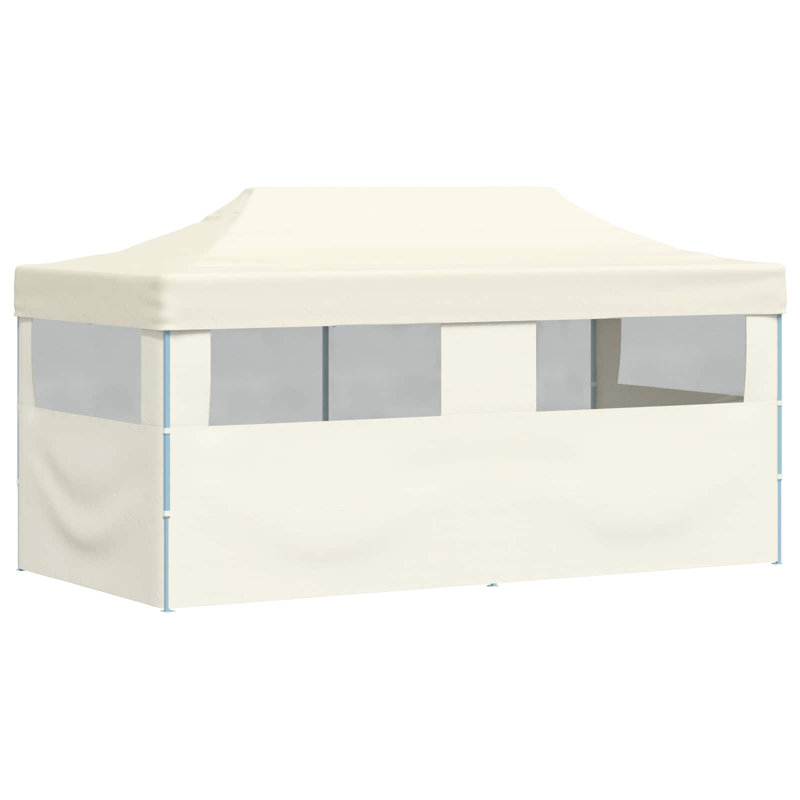 Vidaxl Foldable Tent Pop-Up With 4 Side Walls Outdoor Party Tent Garden Gazebo, Cream