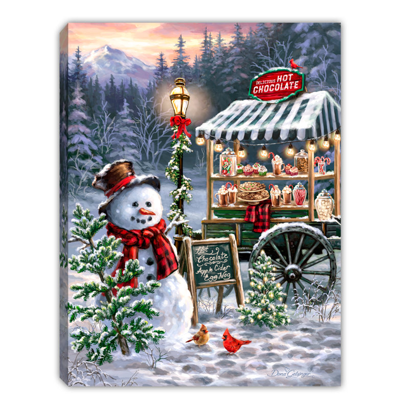 Mini fond de chevalet chocolat chaud 8x6