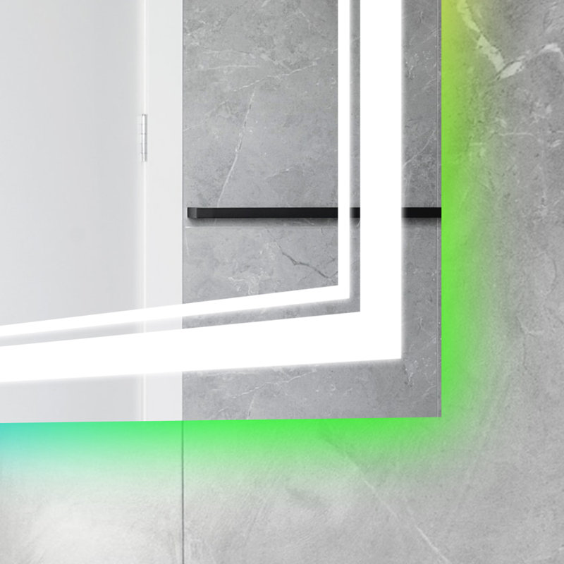 Rectangle Mirror, 60" x 28", White