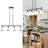 Island Lights for Kitchen 4-Light Matte Metal Chandeliers for Dining Room,39.3" Linear Modern Pendant Light Fixtures, Billiard Table Lights Hanging Over for Billiards Pool Room, Snooker Table (Black) -445276723