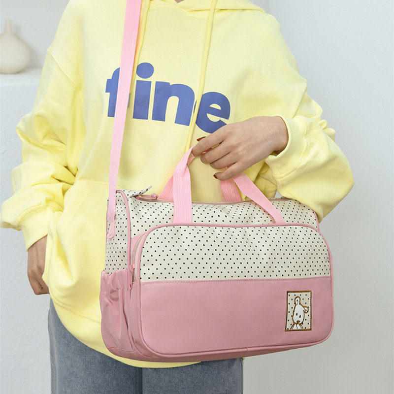 Polyester Picnic Tote Bag , Service for 1, Pink