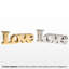 Sculpture bloc de lettres en céramique Arali LOVE (argent)-182930360