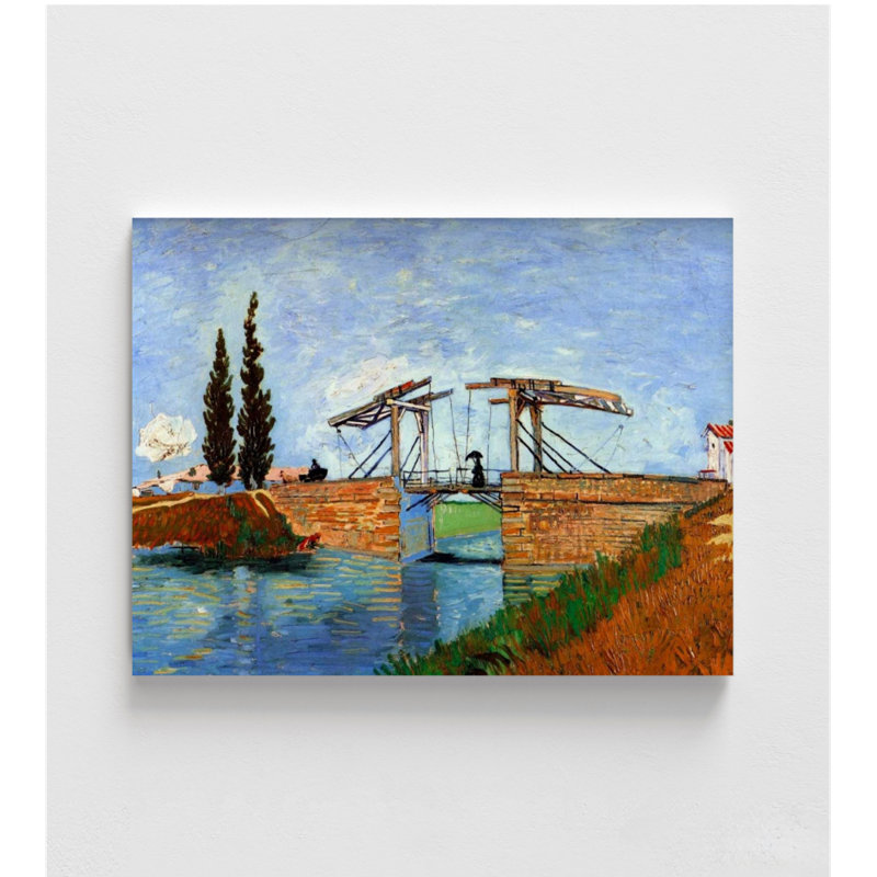 Pont de Lanlois par Vincent Van Gogh, impression de pont coloré, impression de paysage de Van Gogh, art mural Arles, art mural pont, décor de bureau de pont