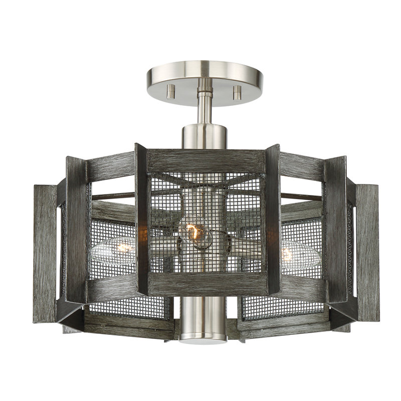 Colangelo Wood Semi Flush Mount