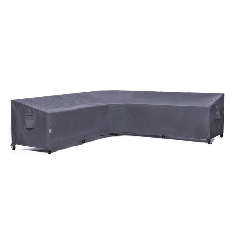 Premium Waterproof Outdoor Patio V-Shaped Sectional Sofa Cover: Latest Rip-Stop Fabric, 3-Year Warranty - (97" + 97") W x 33.5" D x 31" H