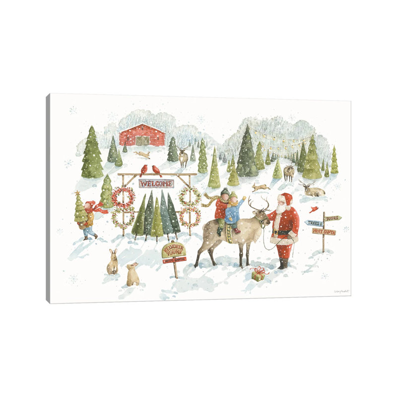 «Santa's Tree Farm I», reproduction d'art sur toile tendue