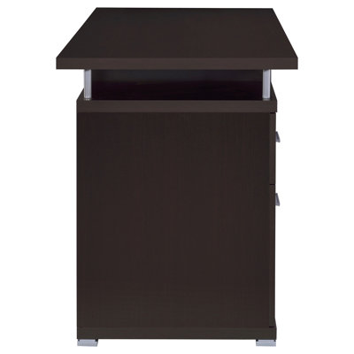 Rochelle Cappuccino 2-Drawer Office Computer Desk