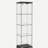 Modern Glass Display Cabinet with Drawer , Quick-assembly Antique Cabinet with LED lights, Tempered Glass Bookshelf,  1-Door Storage Case with 4 Shelves  for Living Room and Bedroom-1009241282