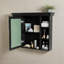 Armoire de rangement murale 35 po x 28 po avec porte miroir et armoire à pharmacie avec 6 tablettes ouvertes