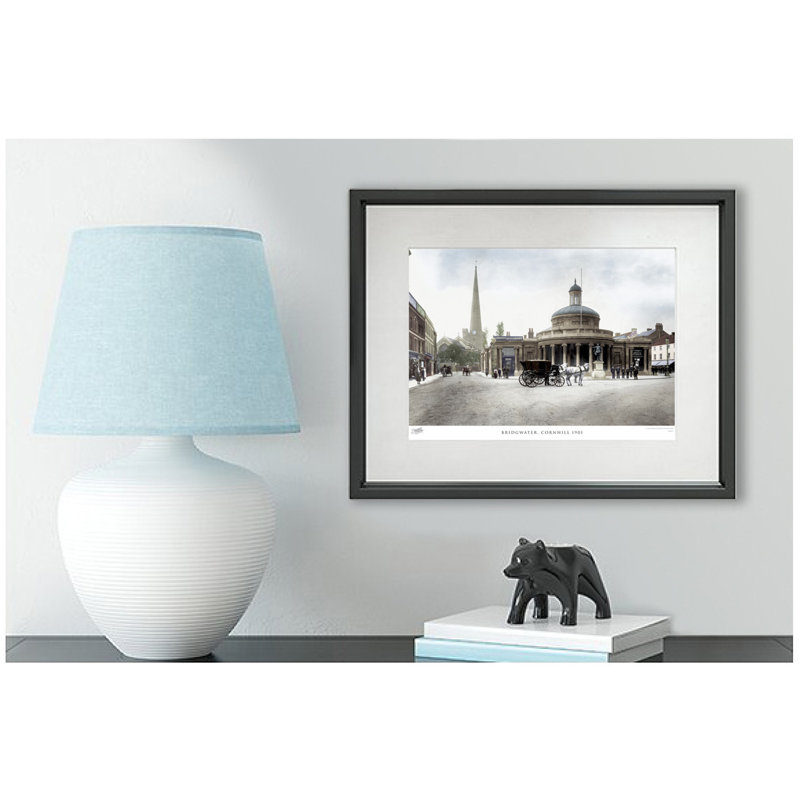 Bridgwater, Cornhill 1901 - Single Picture Frame Print, 28cm H x 36cm W x 2.3cm D