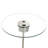 Sutton Floor Lamp with Glass Table - Brushed Nickel - Whit Shade