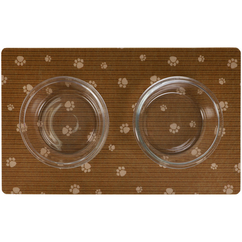 Napperon pour animal de compagnie, tapis d'alimentation pour chien et chat - mince, absorbant, imperméable, lavable à la machine