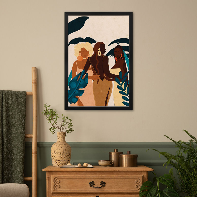 Sœurs, affiche encadrée de qualité supérieure par Reyna Noriega, H 32 po x l 24 po
