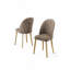 Ensemble de chaises modernes 4 pièces, anthracite et or | Structure 100% métal, tissu Babyface | Dimensions: 17,3 po x 35,4 po x 16,5 po | Confortable 28 sièges en mousse et 22 dossiers en mousse pour le dos | Design élégant et glamour pour les espaces contemporains-1532447087-1532447075-1532447078