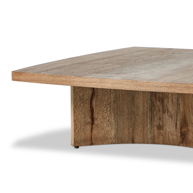 BRINTON Coffee Table, 16" H x 55" L x 55" W, Rustic Oak