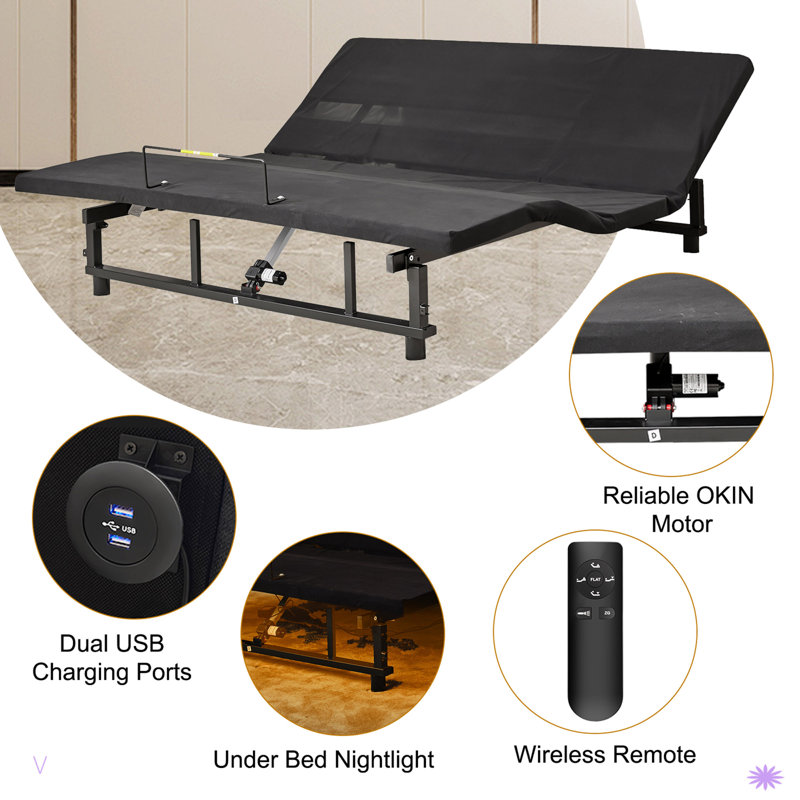 Adjustable Bed Base Frame Head And Foot