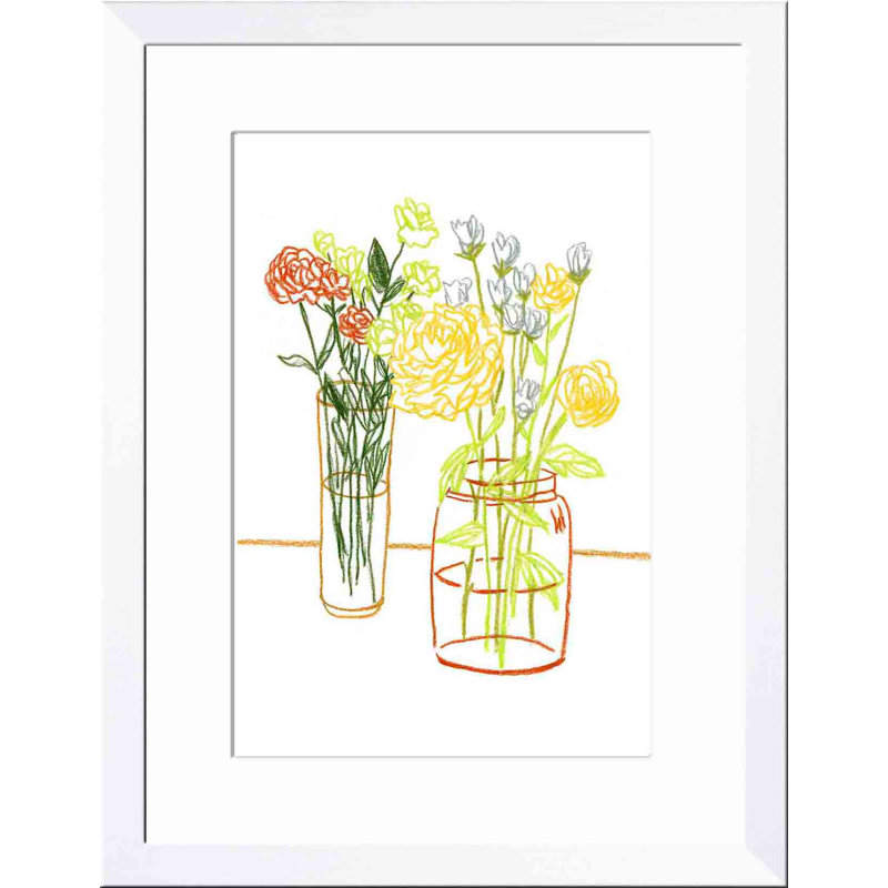 Commencer frais II par Melissa Wang - reproduction d'art sur papier encadrée, H 32 po x l 48 po, Blanc