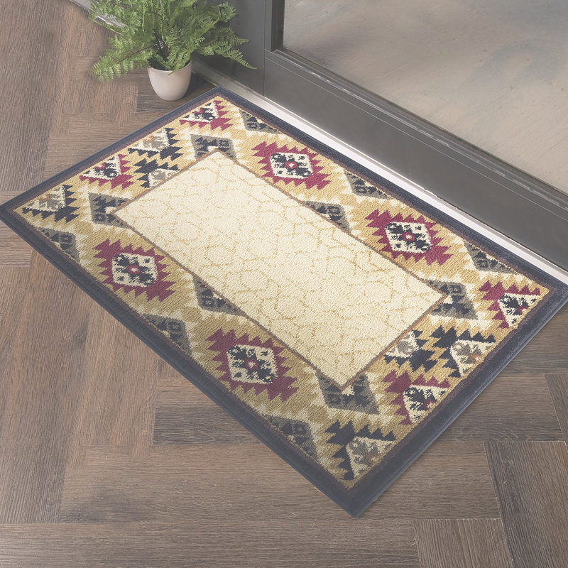 Tribes Cream  Southwest Area Rug, Runner 2'7" x 7'3"