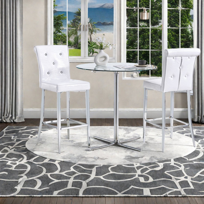 Dining Table Sets(must Include Both Table And Chair), Glass Metal Modern Kitchen Set