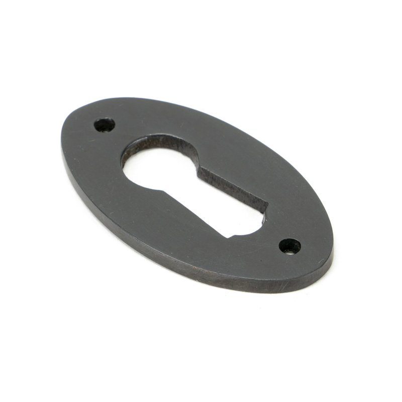 Oval Escutcheon Back Plate, Aged Bronze