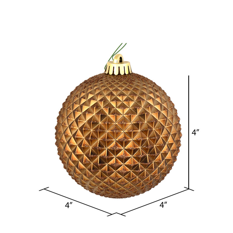 Ornement boule Durian Glitter, Moka
