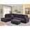 Canapé modulaire Beeson 3 - Flanelle brun foncé et PVC