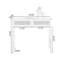 Bureau rectangulaire en bois massif avec tiroirs Walnut