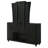 Castiglione 8-Drawer LED Flame Box Dresser And Mirror Black