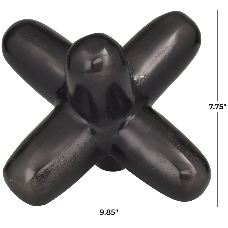 Sculpture Cole and Gray, Noir, H 7,75 po x l 9,85 po x P 9,8 po