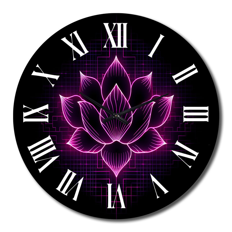 Horloge murale Lotus Magical Luminiscent Blossoming IV, Grand