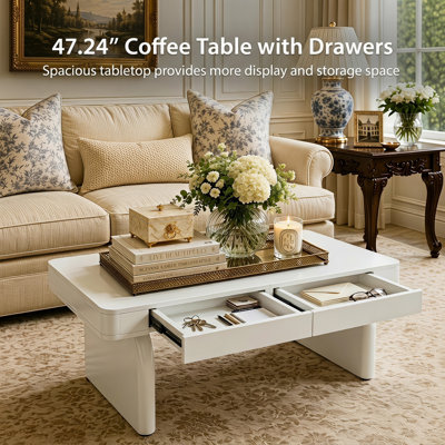 47" Modern Rectangle Coffee Table