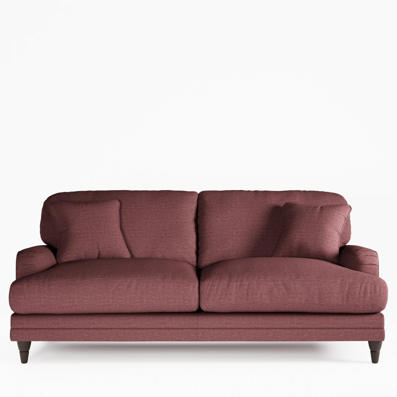 Adaku 3 Seater Sofa , Plum, Burnished Beech