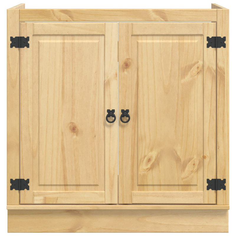 Vidaxl Cabinet With Storage SKI Honey Brown Solid Pine Wood Modern Furniture