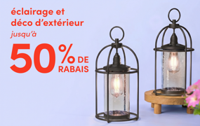 éclairage et déco d'extérieur en solde