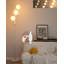 Lampe sur pied dorée à intensité variable, grandes lampes sur pied avec 3 globes blanc chaud doux pour la chambre à coucher - blanc