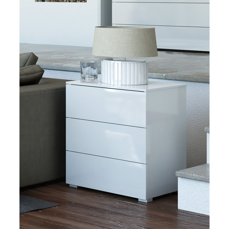 Gatlinburg 55cm W Manufactured Wood Bedside Table