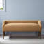 Banc en bois massif de style nordique avec revêtement sherpa pour chambre à coucher-968953881