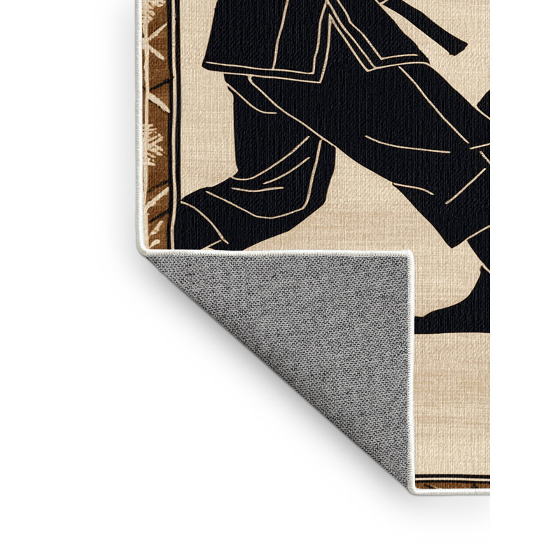  Tapis lavable Kendo Sports, Carré 3 pi