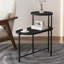 Table en bois noire avec bords sécuritaires pour les bureaux