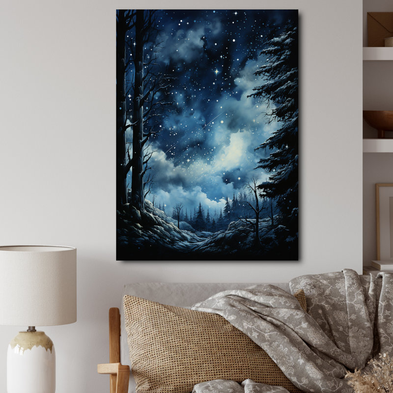 «Blue Sky Celestial Serenity», impressions sur toile paysage et nature, Toile tendue, H 40 po x l 30 po x P 1,5 po