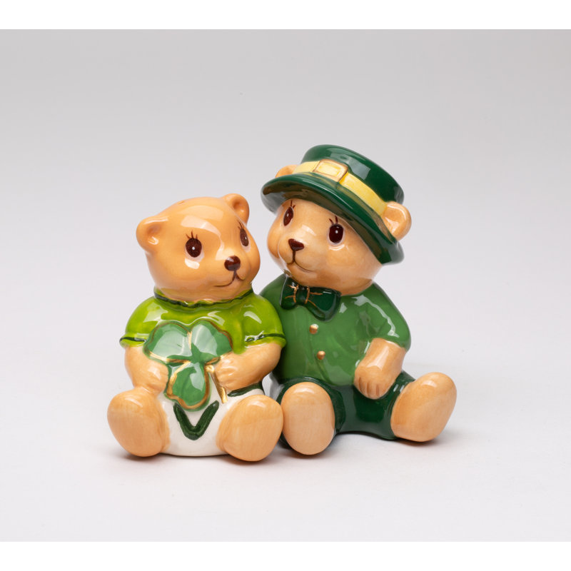 Ensemble de salière et poivrière en céramique Shamrock