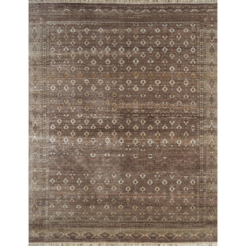 Tapis noué à la main de style rétro Dover