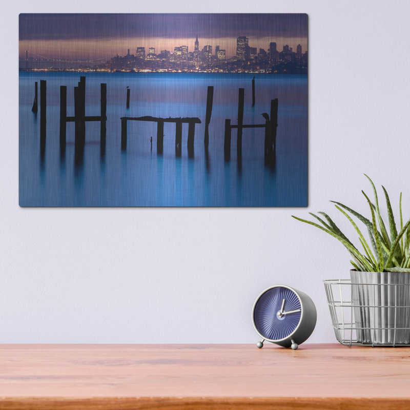 «Bay Pilings Sausalito» par Jeffrey Murray, H 12 po x l 16 po