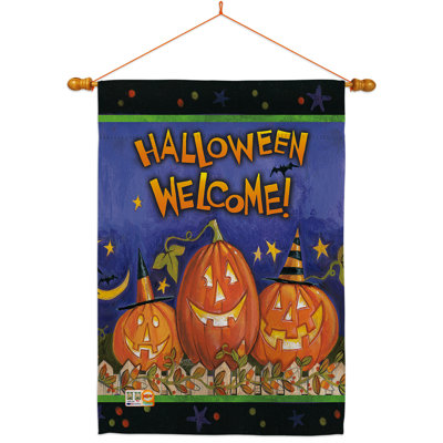 Ensemble de drapeaux Halloween en polyester 40 x 28 po