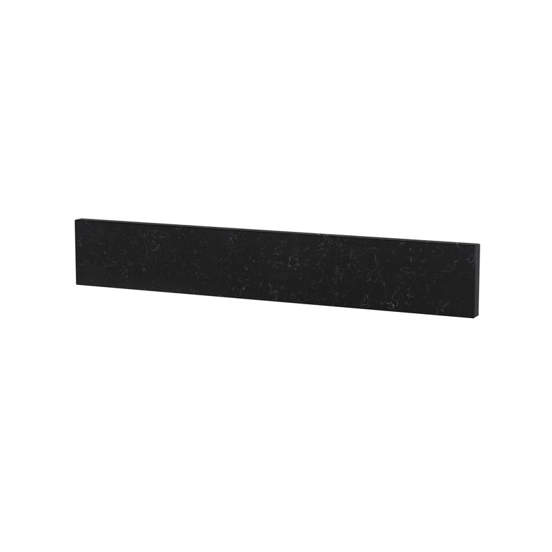 21.14" x 4" Bathroom Sidesplash, Crysta Black