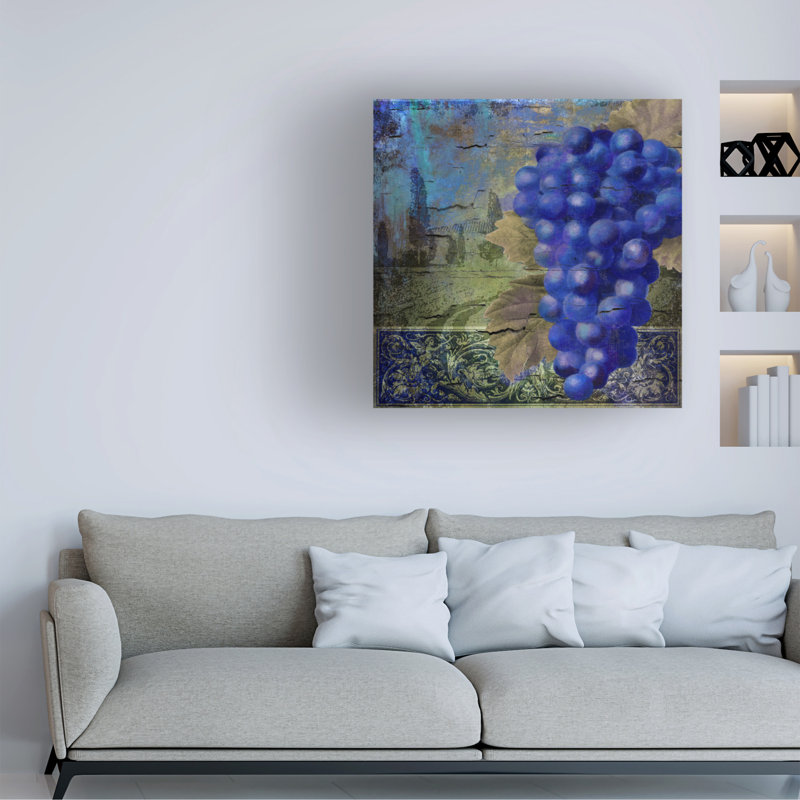Sasha Vino Blu One Canvas Art, 14" H x 14" W