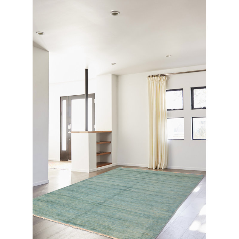 Tapis turquoise Pak Finest Gabbeh 9 pi 1 po x 12 pi 0 po