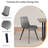 Modern 5-piece Dining Set, Faux Leather Chairs & Metal Legs-752567404