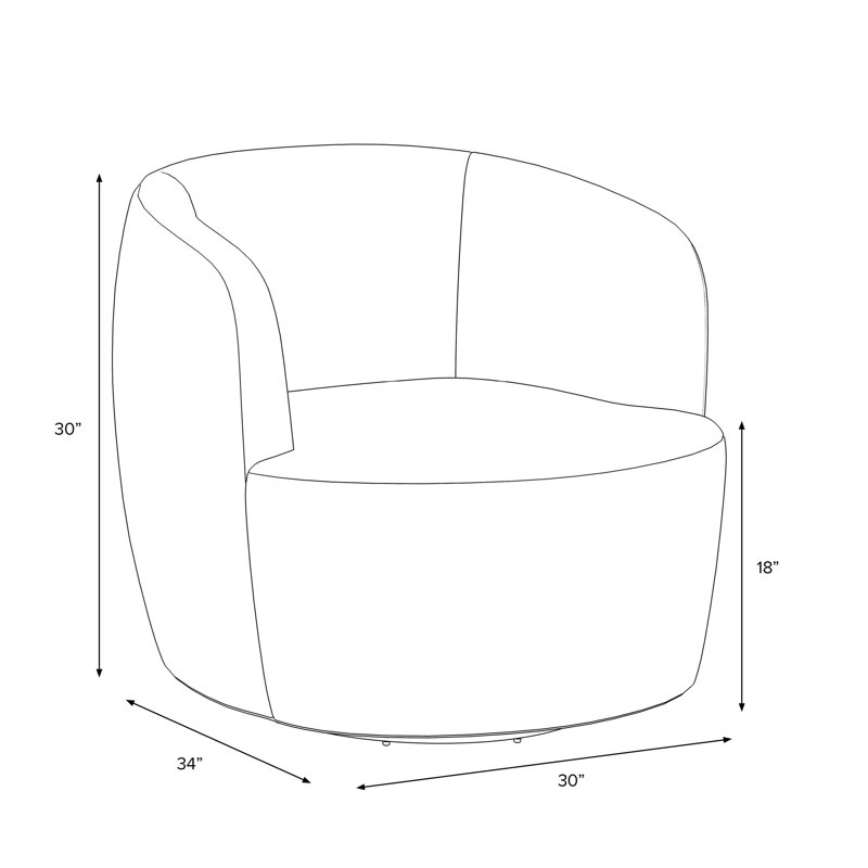 Mina Swivel Barrel Chair, Evelyn Natural Asbtract