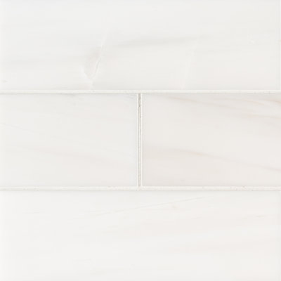 Calabria Frost Subway 3 in. x 6 in. Polished Marble Floor and Wall Tile